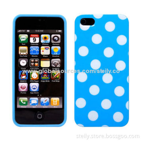 Wholesale High-quality Beautiful Wave Point TPU Case for iPhone 5/5S, Various Colors are Available